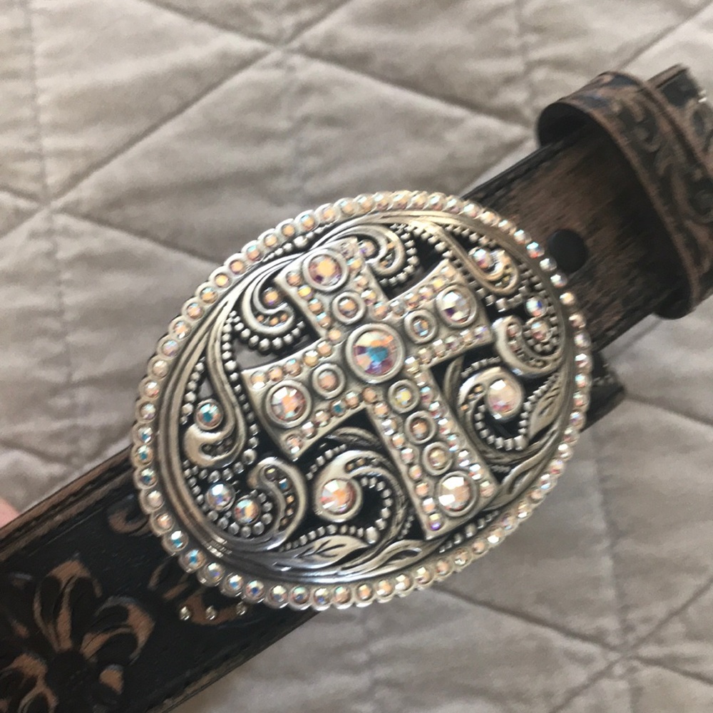 Justin Boots size 34 leather belt